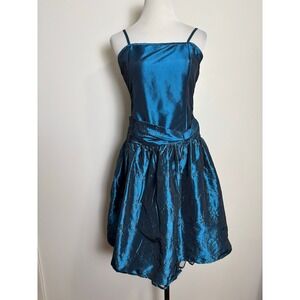 Amy Byer Girls Party Dress 16 Blue Gold Sparkle Dance Social Occasion
